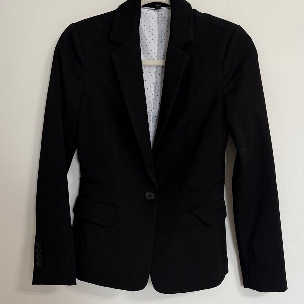 Express Black Women's Single-Button Blazer - Picture 2 of 7
